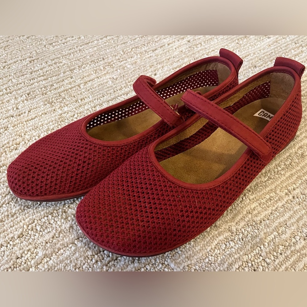 Camper Right Nina mary janes - red mesh - 39